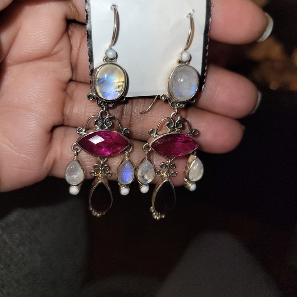 Nicky Butler LIMITED EDITION RAJ COLLECTION 925 Sterling Silver NB Earrings - Picture 3 of 5